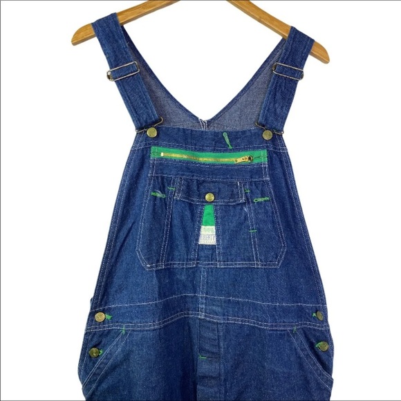 Liberty Dark Denim Bib Overalls Size 40 X 30 - Picture 2 of 8